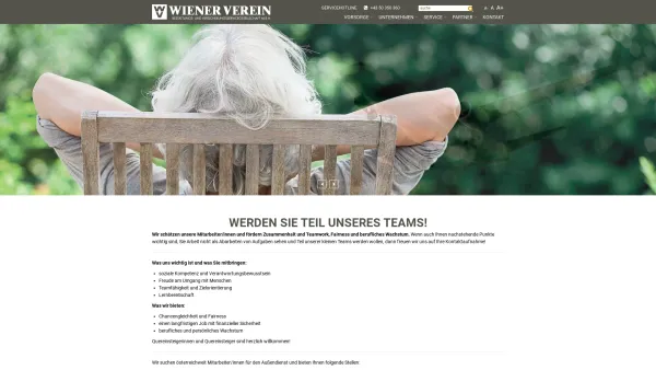 Website Screenshot: Wiener Verein Bestattungs und Versicherungsservicegesellschaft m.b.H. - WIENER VEREIN - Bestattungs- und Versicherungsgesellschaft m.b.H. - Bestattungsvorsorge - Sterbegeld - Date: 2023-06-15 16:02:34