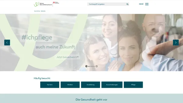 Website Screenshot: wien.at-Krankenanstaltenverbund Schule für allgemeine Gesundheits und Krankenpflege Ausbildungsstandorte - Wiener Gesundheitsverbund - Date: 2023-06-26 10:25:03