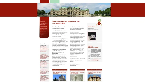 Website Screenshot: Wiensehen - Wien-Führungen der besonderen Art - von WIENSEHEN | Führungen Wien - Date: 2023-06-26 10:25:03