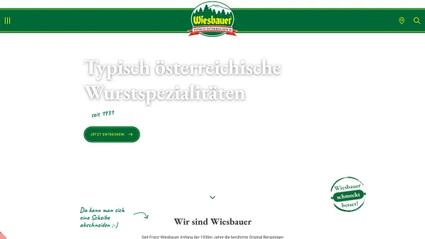 Website Screenshot: Wiesbauer Österreichische Wurstspezialitäten GmbH - Wiesbauer - Home - Date: 2023-06-14 10:46:19