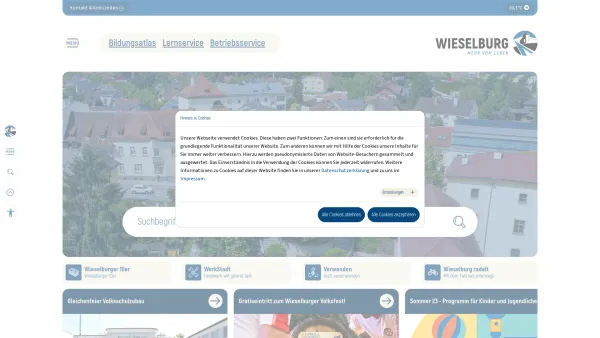 Website Screenshot: Stadtgemeinde Wieselburg - Willkommen in Wieselburg - mehr vom Leben | Stadtgemeinde Wieselburg - Date: 2023-06-14 10:46:19