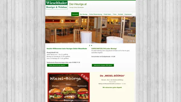 Website Screenshot: Stefan Herzlichauf derdes Heurigen - Heuriger & Weinbau Stefan Wieselthaler - Der-Heurige.at - Wien - Oberlaa - Date: 2023-06-26 10:25:03