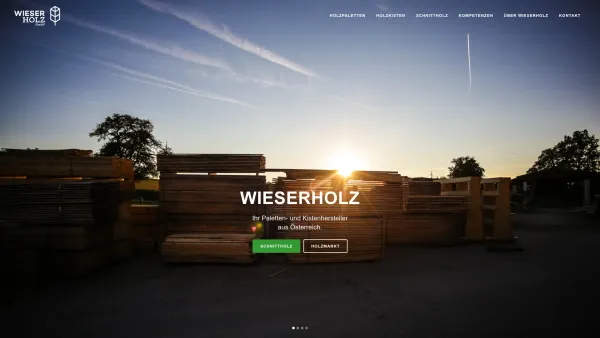 Website Screenshot: Gartenambiente, Säge und Hobelwerk Wieser - Wieserholz | Kisten, Paletten, Schnittholz - Date: 2023-06-14 10:46:19