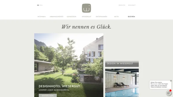 Website Screenshot: Hotel Pension Wiesergut Hinterhglemm -Urlaub am Bauernhof-- - Das Hotel in Saalbach Hinterglemm | Designhotel Wiesergut im Salzburger Land - Date: 2023-06-26 10:25:03