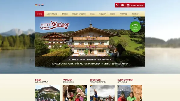Website Screenshot: Pension Wieshof - Home - Hotel Garni Wieshof - Kirchberg - Date: 2023-06-26 10:25:03