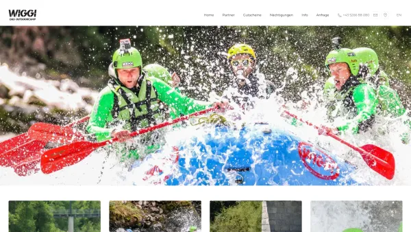 Website Screenshot: Wiggi Rafting GmbH - Rafting Canyoning Ötztal Imst > Wiggi Rafting Tirol - Date: 2023-06-26 10:25:03
