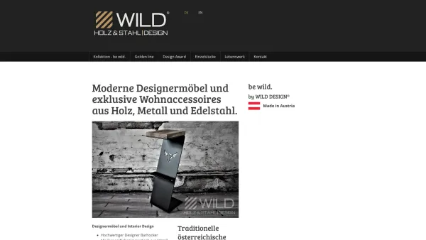 Website Screenshot: WILD DESIGN - Designermöbel online kaufen - WILD DESIGN - Date: 2023-06-15 16:02:34