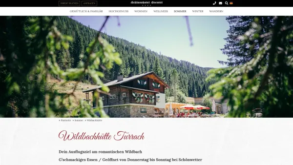 Website Screenshot: Gasthof Wildbachhuette - Wildbachhütte - Turracher Höhe, Erlebnisalm mit Genusspfad - Date: 2023-06-15 16:02:34