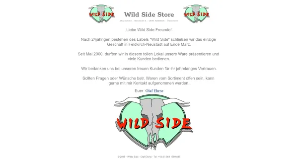 Website Screenshot: Wild Side American Store, Olaf Ehrne - Wild Side - Date: 2023-06-26 10:25:06