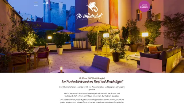 Website Screenshot: Hotel Wilhelmshof - Ihr Hotel in Wien am Prater | Der Wilhelmshof - Date: 2023-06-26 10:25:06