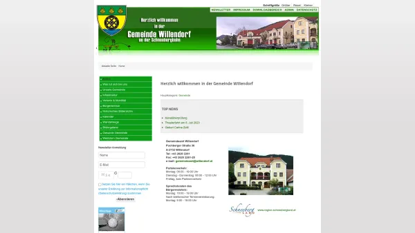 Website Screenshot: Gemeindeamt index - Home - Date: 2023-06-26 10:25:06