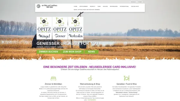 Website Screenshot: Maria & Willi Opitz - Weingut und Kulinarik / Genuß in Illmitz | C.I.A. Catering | Illmitz | Willi Opitz - Weingut - Date: 2023-06-26 10:25:06