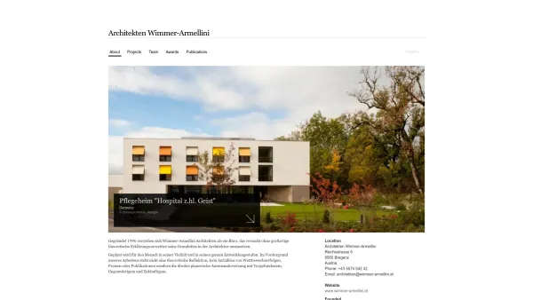 Website Screenshot: Architekturbüro Internet - Architekten Wimmer-Armellini Bregenz Austria Architects - Date: 2023-06-14 10:46:19
