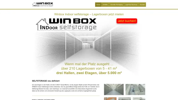Website Screenshot: Winbox Indoor Selfstorage - WINBOX - Lagerräume zur Bestmiete - Date: 2023-06-15 16:02:34