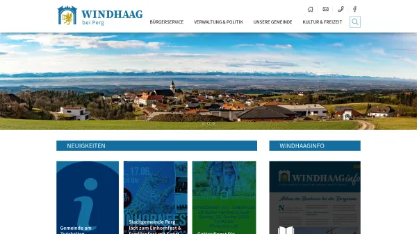 Website Screenshot: page der Gemeinde Windhaag bei Perg - Windhaag Perg - GEM2GO WEB - Zentrum - Date: 2023-06-14 10:46:19