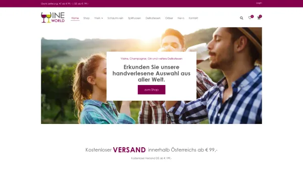 Website Screenshot: WINE-WORLD Monsberger & Wrany GsbR. - Home - Erlesene Weine erkunden - WINE-WORLD.AT - Date: 2023-06-26 10:25:07