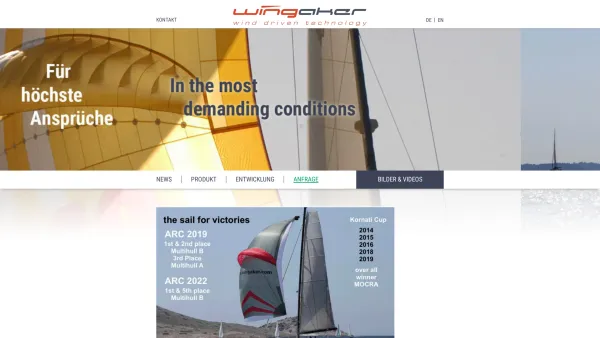 Website Screenshot: Lothar Weber Wingaker Austria - wingaker.com - Home - Date: 2023-06-14 10:46:19