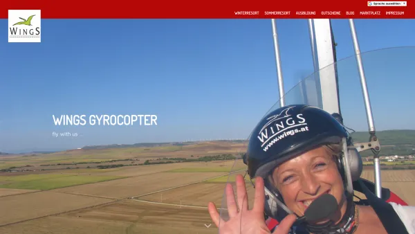 Website Screenshot: Flugschule WINGS - Wings Gyrocopter Flugschule – Tragschrauber – Gyrocopter Panoramaflüge, Fotoflüge, Schulungen - Date: 2023-06-26 10:25:07