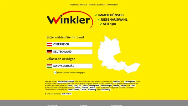 Website Screenshot: Winkler Schulbedarf GmbH - Winkler Schulbedarf | Basteln, Werken, Malen, Zeichnen - Date: 2023-06-26 10:25:07