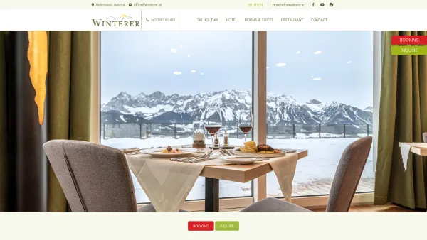 Website Screenshot: Manfred Alpengasthof WINTERER - Hotel Winterer - Rohrmoos bei Schladming - Hotel Winterer - Date: 2023-06-14 10:46:19