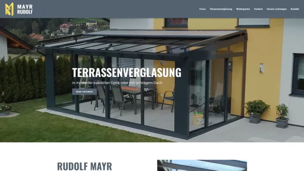Website Screenshot: Mayr Rudolf - Terassenverglasung | Wintergarten | Vordach - Mayr Rudolf | - Date: 2023-06-26 10:25:09