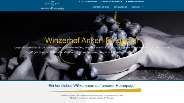 Website Screenshot: Winzerhof Ankerl - WINZERHOF ANKERL | Elisabeth Schenke - Date: 2023-06-26 10:25:09