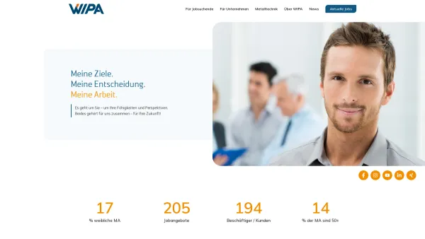 Website Screenshot: WIPA Technik Über uns    - WIPA Personal | Home - Date: 2023-06-26 10:25:08