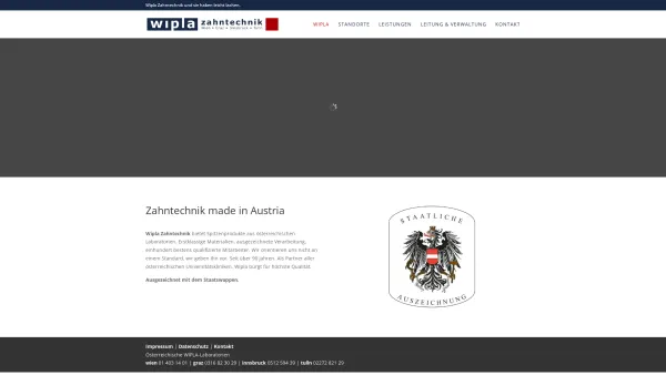 Website Screenshot: Österreichische Wipla Laboratorien A Wilk www.wipla.at und sie haben leicht lachen - Wipla Zahntechnik | Österreichische Wipla Laboratorien - Date: 2023-06-15 16:02:34