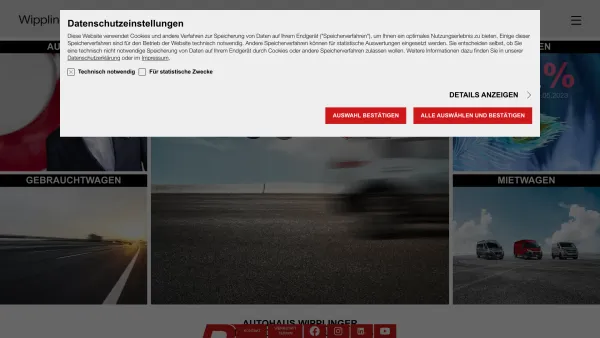 Website Screenshot: Wipplinger Automobilia GmbH - Autohaus Linz/Steyregg & Leonding ? Alfa Romeo, Fiat, Honda, Jeep, Abarth | Wipplinger - Date: 2023-06-14 10:46:19