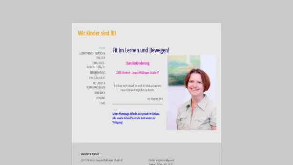 Website Screenshot: Iris Wagner - Fit im Lernen und Bewegen! - wir-kinder-sind-fits Webseite! - Date: 2023-06-26 10:25:09