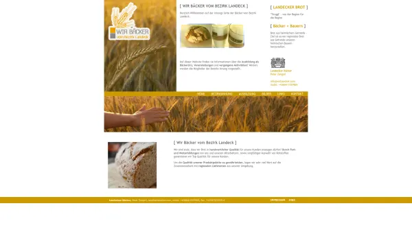 Website Screenshot: Wir Bäcker von Landeck - Wir Bäcker vom Bezirk Landeck - Date: 2023-06-26 10:25:09