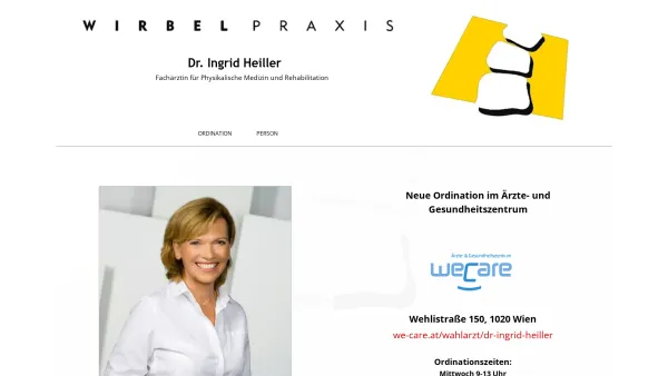 Website Screenshot: Heiller Ingrid Prim. wirbelpraxis.at - wirbelpraxis.at - Date: 2023-06-26 10:25:09