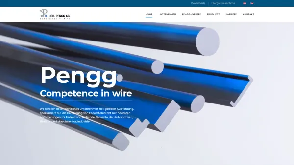 Website Screenshot: Joh. Pengg AG - COMPETENCE IN WIRE - JOH. PENGG AG - Date: 2023-06-14 10:46:19