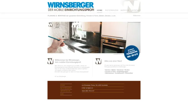 Website Screenshot: Tischlermeister Wirnsberger - Wirnsberger der mobile Einrichtungsprofi - Date: 2023-06-26 10:25:09