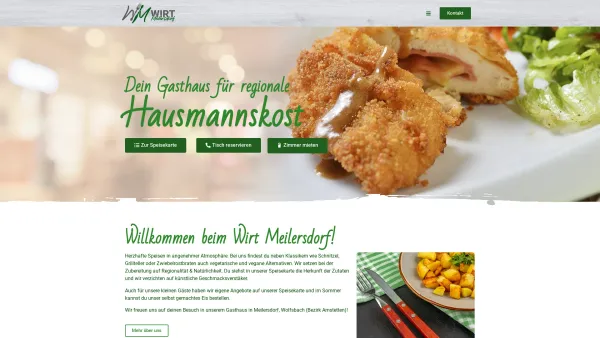 Website Screenshot: Wirt Meilersdorf - Gasthaus für Hausmannskost in Wolfsbach | Wirt Meilersdorf - Date: 2023-06-15 16:02:34