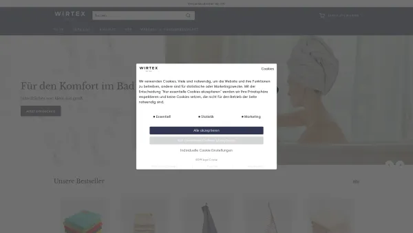 Website Screenshot: Wirtex Leopold Wirtl GmbH powered by beas.at internet4u Eggenberger Bernhard Österreichs älteste Frottierwarenfabrik - Handtücher, Badetücher und Frottierware / 100% Made in Austria – Wirtex GmbH - Date: 2023-06-26 10:25:09