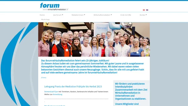 Website Screenshot: forum mediation - Forum Wirtschaftsmediation: Startseite - Date: 2023-06-14 10:46:19