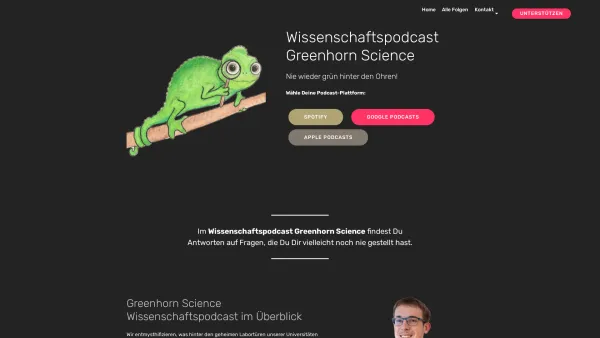 Website Screenshot: Greenhorn Science - Wissenschaftspodcast - Greenhorn Science - Date: 2023-06-26 10:25:10
