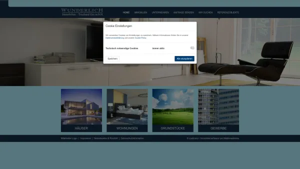 Website Screenshot: Wunderlich Immobilen Treuhand GmbH - Home - Wunderlich Immobilien-Treuhand Ges.m.b.H. - Date: 2023-06-14 10:46:19