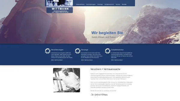 Website Screenshot: Wittmann Versicherungsbüro - VB-Wittmann – Ihr Versicherungsmakler aus Desselbrunn - Date: 2023-06-15 16:02:34
