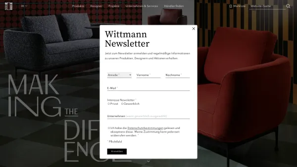 Website Screenshot: Franz Wittmann Möbelwerkstätten Gesellschaft wittmann - Startseite - Wittmann - Date: 2023-06-26 10:25:12