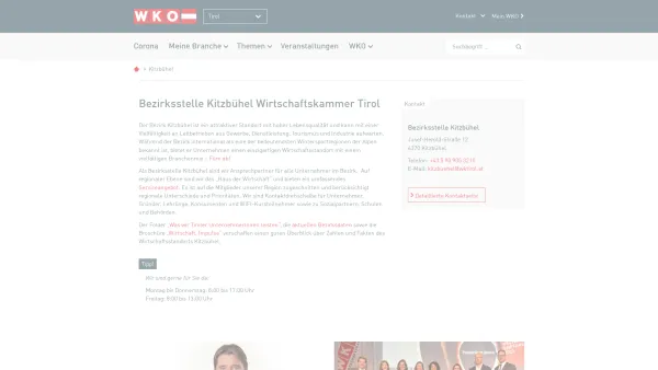 Website Screenshot: Wirtschaftskammer Tirol WKO.at Kitzbühel  - Kitzbühel, Bezirksstelle der Wirtschaftskammer Tirol - WKO.at - Date: 2023-06-15 16:02:34