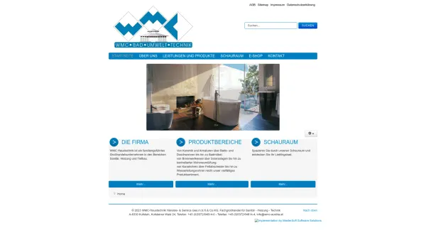 Website Screenshot: WMC-Haustechnik Handels & Serviceges.m.b.H.&Co.KG - STARTSEITE - WMC-Haustechnik Handels- & Service Ges.m.b.H.& Co.KG - Date: 2023-06-26 10:25:12