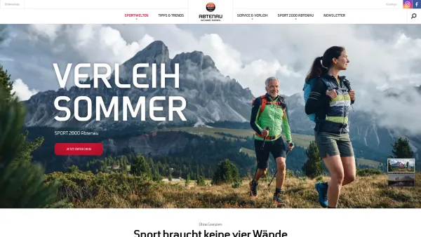 Website Screenshot: WM-Sport - Startseite SPORT 2000 Abtenau | WM SPORT - Date: 2023-06-26 10:25:12