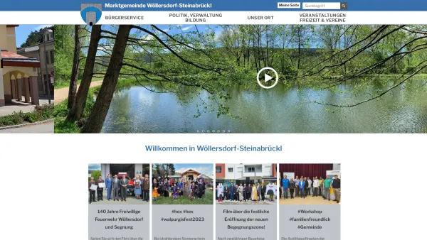 Website Screenshot: Gemeindeamt d Marktgemeinde Marktgemeinde Wöllersdorf Steinabrückl - Wöllersdorf-Steinabrückl - GEM2GO WEB - Startseite - Date: 2023-06-26 10:25:13