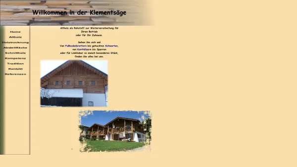 Website Screenshot: Klementsäge Martin Wörndl - Willkommen in der Klementsäge - Date: 2023-06-26 10:25:13