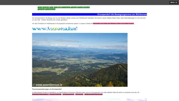 Website Screenshot: Pension Robert Walter Leitner - Urlaub am Wörthersee in Krumpendorf, Zimmer, Wandern, Events - Date: 2023-06-26 10:25:13