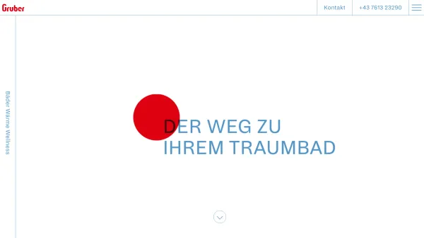 Website Screenshot: GRUBER Wir installieren Wohlbehagen. - Gruber - Bäder Wärme Wellness • Wir installieren Wohlbehagen - Date: 2023-06-26 10:25:15