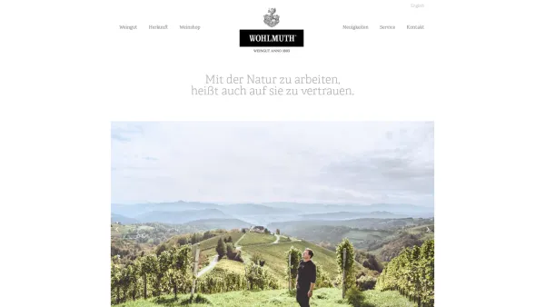 Website Screenshot: Weingut Wohlmuth GmbH. - Weingut Wohlmuth – Herkunftsweine in Handarbeit seit 1803. - Date: 2023-06-15 16:02:34
