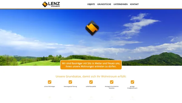 Website Screenshot: Wohnbau Lenz GmbH - Lenz Wohnbau – Einfach schöner wohnen … - Date: 2023-06-26 10:25:15